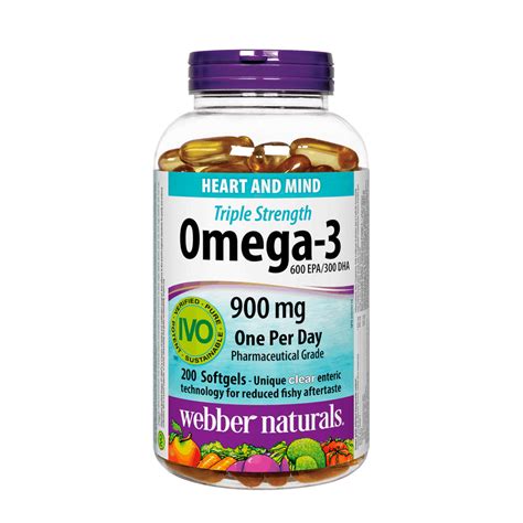 webber naturals omega 3 triple strength 900 mg 200 softgels